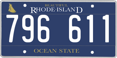 RI license plate 796611