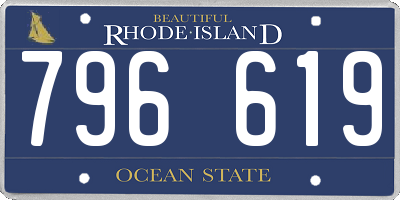 RI license plate 796619