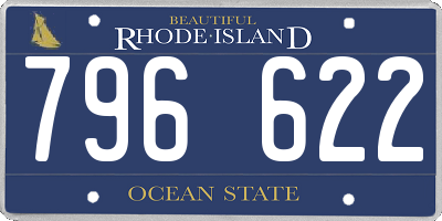 RI license plate 796622