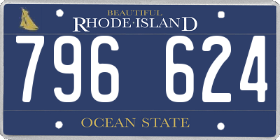 RI license plate 796624