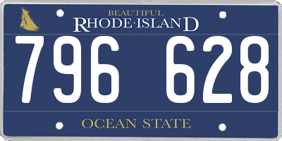RI license plate 796628
