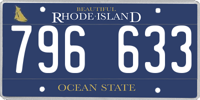 RI license plate 796633