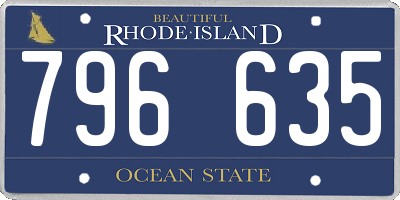 RI license plate 796635