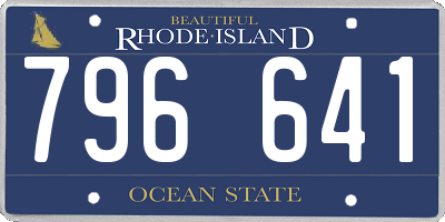 RI license plate 796641