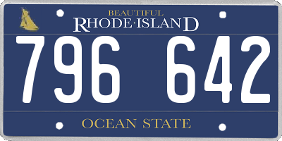 RI license plate 796642