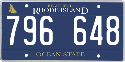 RI license plate 796648