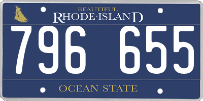 RI license plate 796655