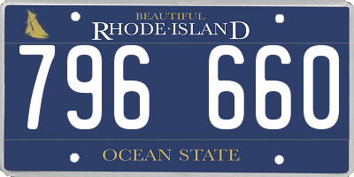 RI license plate 796660