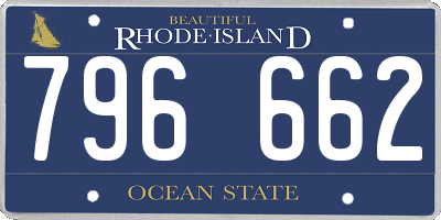 RI license plate 796662