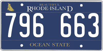 RI license plate 796663