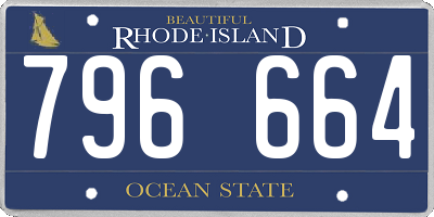 RI license plate 796664
