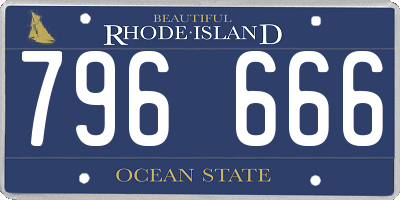 RI license plate 796666