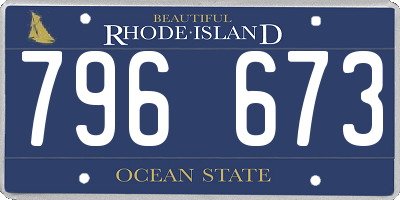 RI license plate 796673