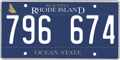 RI license plate 796674