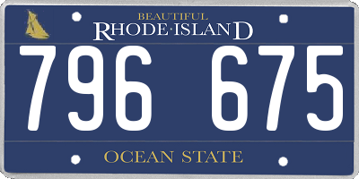 RI license plate 796675