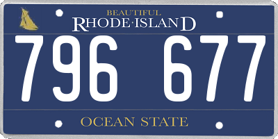 RI license plate 796677