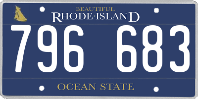 RI license plate 796683