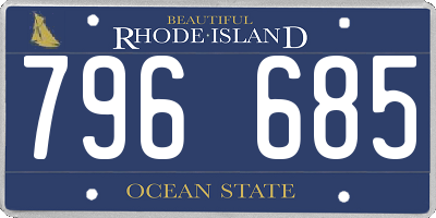 RI license plate 796685