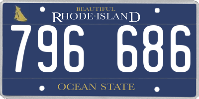 RI license plate 796686
