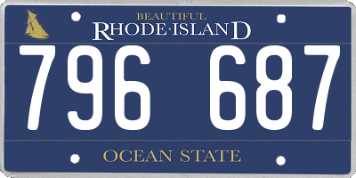 RI license plate 796687