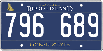 RI license plate 796689