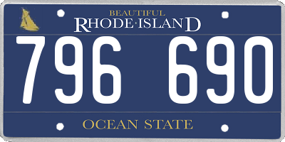 RI license plate 796690