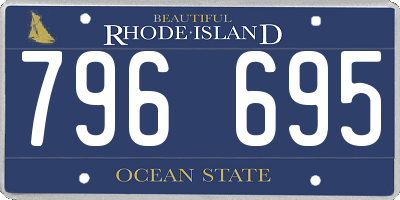 RI license plate 796695