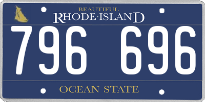 RI license plate 796696