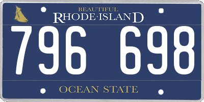 RI license plate 796698