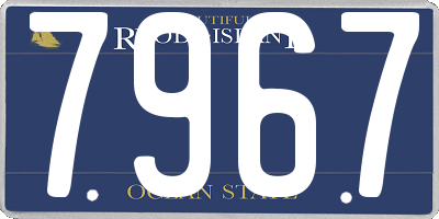 RI license plate 7967