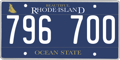 RI license plate 796700