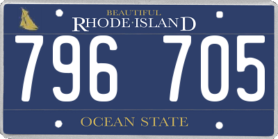 RI license plate 796705