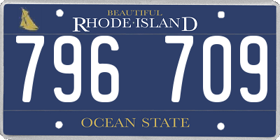 RI license plate 796709