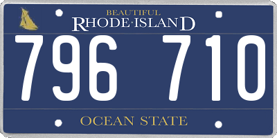 RI license plate 796710