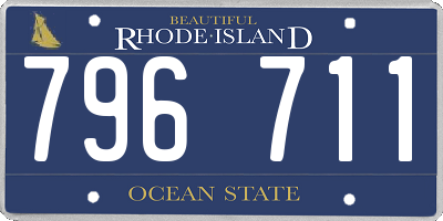 RI license plate 796711