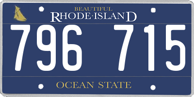 RI license plate 796715
