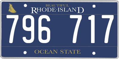 RI license plate 796717