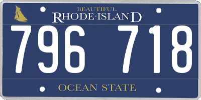 RI license plate 796718