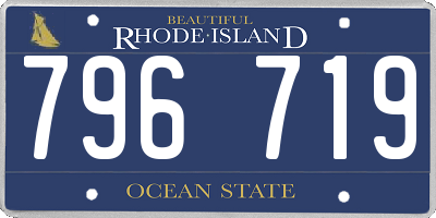 RI license plate 796719