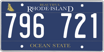 RI license plate 796721