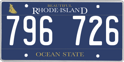 RI license plate 796726