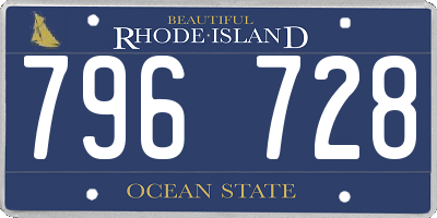 RI license plate 796728