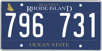 RI license plate 796731