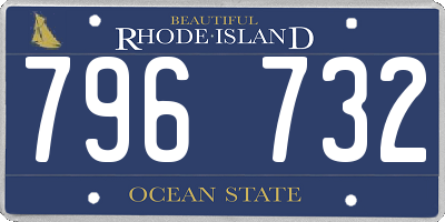 RI license plate 796732