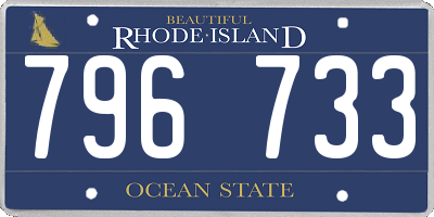 RI license plate 796733