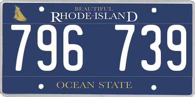 RI license plate 796739