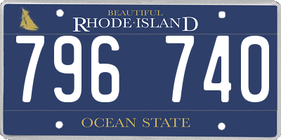RI license plate 796740