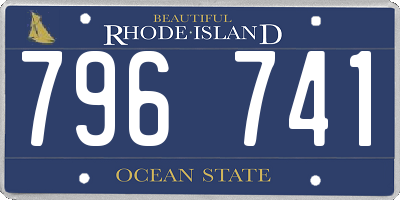 RI license plate 796741