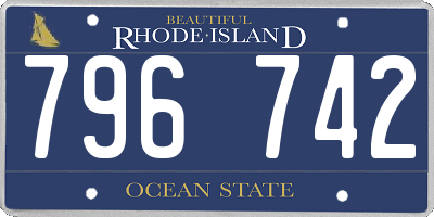 RI license plate 796742