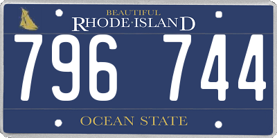 RI license plate 796744